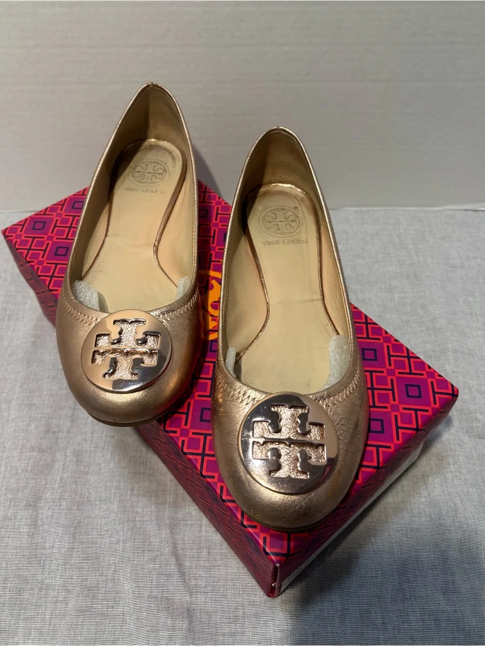 Tory Burch Rise Gold Reva Ballet